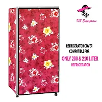 Waterproof and Dustproof  Refrigerator  cover for all 200 litres Single Door Refrigerator  (all Model  Brands) -Design-07-thumb1