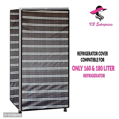 Waterproof and Dustproof  Refrigerator  cover for all 160 litres Single Door Refrigerator  (all Model  Brands) -Design-14-thumb0