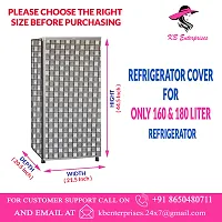 Waterproof and Dustproof  Refrigerator  cover for all 160 litres Single Door Refrigerator  (all Model  Brands) -Design-08-thumb3