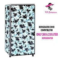 Waterproof and Dustproof  Refrigerator  cover for all 200 litres Single Door Refrigerator  (all Model  Brands) -Design-21-thumb1