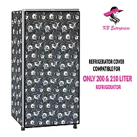 Waterproof and Dustproof  Refrigerator  cover for all 200 litres Single Door Refrigerator  (all Model  Brands) -Design-19-thumb1