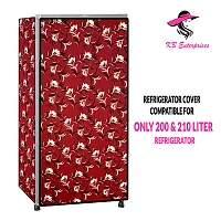 Waterproof and Dustproof  Refrigerator  cover for all 200 litres Single Door Refrigerator  (all Model  Brands) -Design-04-thumb1