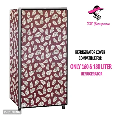 Waterproof and Dustproof  Refrigerator  cover for all 160 litres Single Door Refrigerator  (all Model  Brands) -Design-09-thumb0