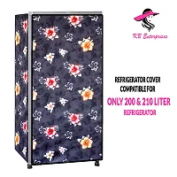 Waterproof and Dustproof  Refrigerator  cover for all 200 litres Single Door Refrigerator  (all Model  Brands) -Design-06-thumb1