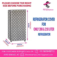 Waterproof and Dustproof  Refrigerator  cover for all 200 litres Single Door Refrigerator  (all Model  Brands) -Design-08-thumb1