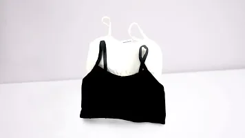 Sports Bra for Women's 2 Combo Black,White-thumb2