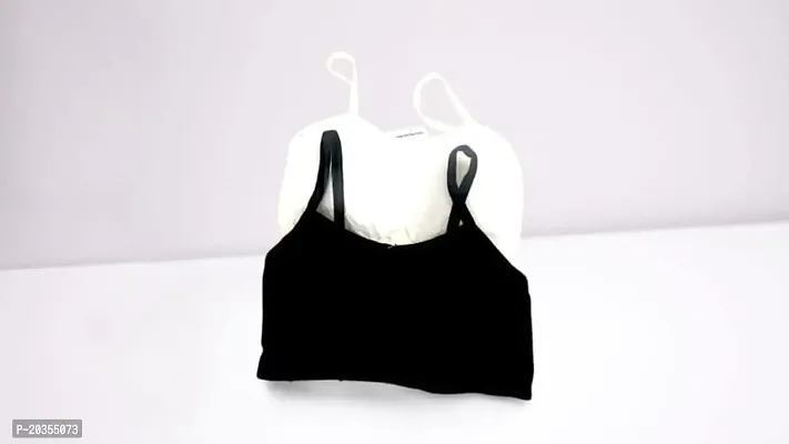 Sports Bra for Women's 2 Combo Black,White-thumb3