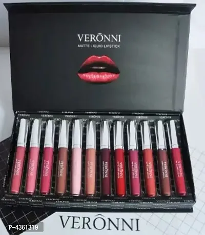 Veronni Matte Liquid Lipsticks Set Of 12