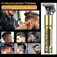 Rechargeable Cordless Hair Beard Clipper Shaver Adjustable Blade Multi Grooming Kit Trimmer (Gold)-thumb2