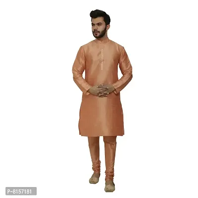 Great Person Choice Men's Regular Banarasi Dupion Silk Blended Kurta and Pajama for Weddings, Parties