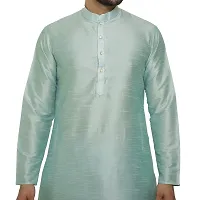 Great Person Choice Men's Regular Banarasi Dupion Silk Blended Kurta and Pajama for Weddings, Parties-thumb3