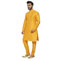 Great Person Choice Men's Regular Banarasi Dupion Silk Blended Kurta and Pajama for Weddings, Parties-thumb2