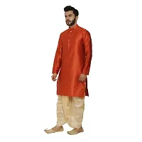 Great Person Choice Traditional Dress Dhoti Kurta for Men Ethnic Wear for Men Wedding /Pooja Occasion or Regular Use Dhoti  Kurta Set-thumb3