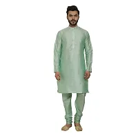 Great Person Choice Men's Regular Banarasi Dupion Silk Blended Kurta and Pajama for Weddings, Parties-thumb1