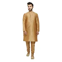 Great Person Choice Men's Regular Banarasi Dupion Silk Blended Kurta and Pajama for Weddings, Parties-thumb2