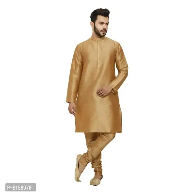 Great Person Choice Men's Regular Banarasi Dupion Silk Blended Kurta and Pajama for Weddings, Parties-thumb2