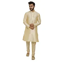 Great Person Choice Men's Regular Banarasi Dupion Silk Blended Kurta and Pajama for Weddings, Parties-thumb2
