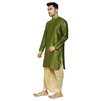 Great Person Choice Traditional Dress for Men Dhoti Kurta Set Ethnic Wear for Men Silk Kurta Pajama-thumb2