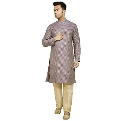 Buy SKAVIJ Men's Tunic Kurta Pyjama Set Traditional Wedding Ethnic Wear  Party Suit Dress Set (Small, Beige) Online at Best Prices in India -  JioMart.