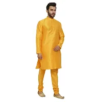 Great Person Choice Men's Regular Banarasi Dupion Silk Blended Kurta and Pajama for Weddings, Parties-thumb3