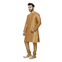 Great Person Choice Men's Regular Banarasi Dupion Silk Blended Kurta and Pajama for Weddings, Parties-thumb3