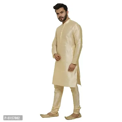 Great Person Choice Men's Regular Banarasi Dupion Silk Blended Kurta and Pajama for Weddings, Parties-thumb4