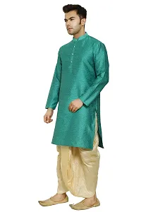 Great Person Choice Traditional Dress for Men Dhoti Kurta Set Ethnic Wear for Men Silk Kurta Pajama-thumb2