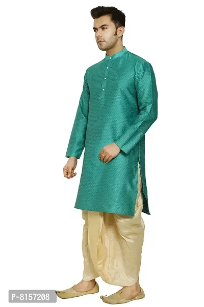 Great Person Choice Traditional Dress for Men Dhoti Kurta Set Ethnic Wear for Men Silk Kurta Pajama-thumb3