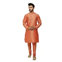 Great Person Choice Men's Regular Banarasi Dupion Silk Blended Kurta and Pajama for Weddings, Parties-thumb2