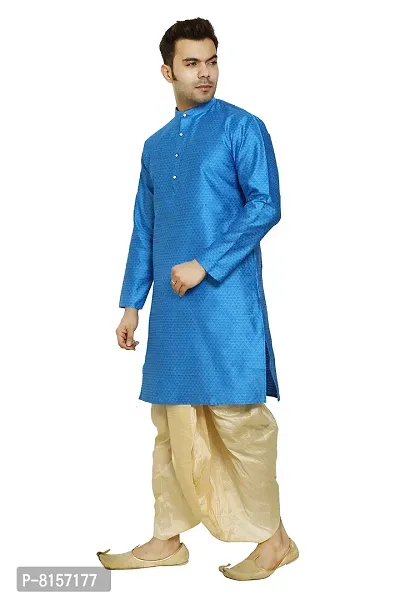 Great Person Choice Traditional Dress for Men Dhoti Kurta Set Ethnic Wear for Men Silk Kurta Pajama-thumb3