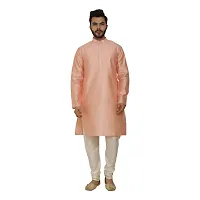 Great Person Choice Traditional Dress for Men Kurta Pajama Set Ethnic Wear for Men Silk Kurta Pajama Dress-thumb1