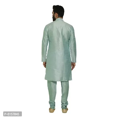 Great Person Choice Men's Regular Banarasi Dupion Silk Blended Kurta and Pajama for Weddings, Parties-thumb5