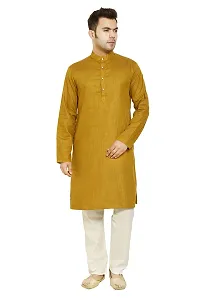 Great Person Choice Traditional Dress for Men Kurta Pajama Set Ethnic Wear for Men Silk Kurta Pajama-thumb1