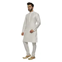 Great Person Choice Men's Silk Regular Kurta Pajama Set (GPC-sns-white-kurta-white-pajami-158-36_White_36)-thumb3