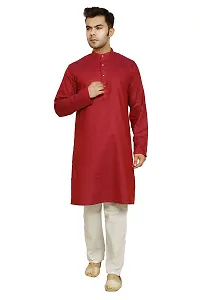 Great Person Choice Traditional Dress for Men Kurta Pajama Set Ethnic Wear for Men Silk Kurta Pajama-thumb1