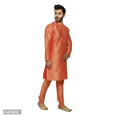 Great Person Choice Men's Regular Banarasi Dupion Silk Blended Kurta and Pajama for Weddings, Parties-thumb5