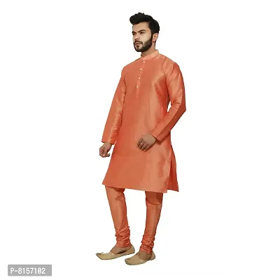 Great Person Choice Men's Regular Banarasi Dupion Silk Blended Kurta and Pajama for Weddings, Parties-thumb4