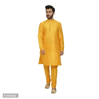 Great Person Choice Men's Regular Banarasi Dupion Silk Blended Kurta and Pajama for Weddings, Parties