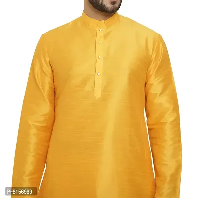 Great Person Choice Men's Regular Banarasi Dupion Silk Blended Kurta and Pajama for Weddings, Parties-thumb5