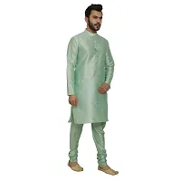 Great Person Choice Men's Regular Banarasi Dupion Silk Blended Kurta and Pajama for Weddings, Parties-thumb4