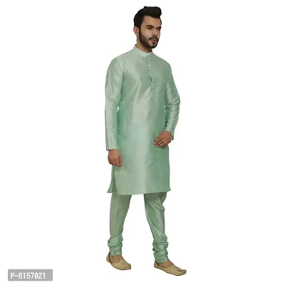 Great Person Choice Men's Regular Banarasi Dupion Silk Blended Kurta and Pajama for Weddings, Parties-thumb5