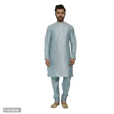 Great Person Choice Men's Regular Banarasi Dupion Silk Blended Kurta and Pajama for Weddings, Parties-thumb2