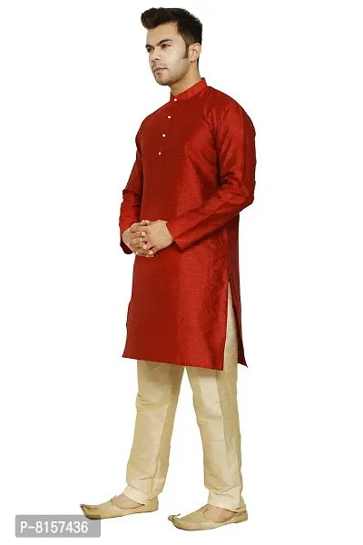 Buy Kurta Pajama Set for Men Jacquard Silk Wedding Dress Online at  desertcartKUWAIT