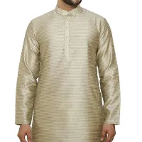 Great Person Choice Traditional Dress for Men Kurta Pajama Set Ethnic Wear for Men Silk Kurta Pajama Kurta Pajami,Pista Golden,2XL(254N)-thumb3