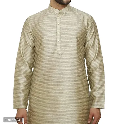 Great Person Choice Traditional Dress for Men Kurta Pajama Set Ethnic Wear for Men Silk Kurta Pajama Kurta Pajami,Pista Golden,2XL(254N)-thumb4