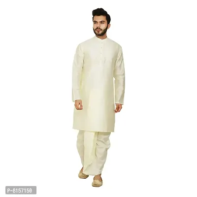 Great Person Choice Traditional Dress Dhoti Kurta for Men Ethnic Wear for Men Wedding /Pooja Occasion or Regular Use Dhoti  Kurta Set-thumb2