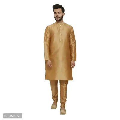 Great Person Choice Men's Regular Banarasi Dupion Silk Blended Kurta and Pajama for Weddings, Parties