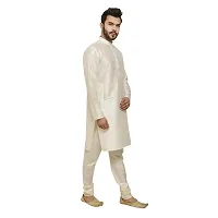 Great Person Choice Men's Regular Banarasi Dupion Silk Blended Kurta and Pajama for Weddings, Parties-thumb4