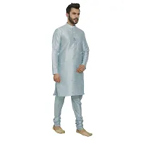 Great Person Choice Men's Regular Banarasi Dupion Silk Blended Kurta and Pajama for Weddings, Parties-thumb4