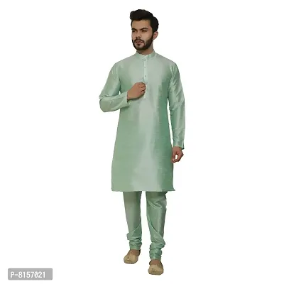 Great Person Choice Men's Regular Banarasi Dupion Silk Blended Kurta and Pajama for Weddings, Parties